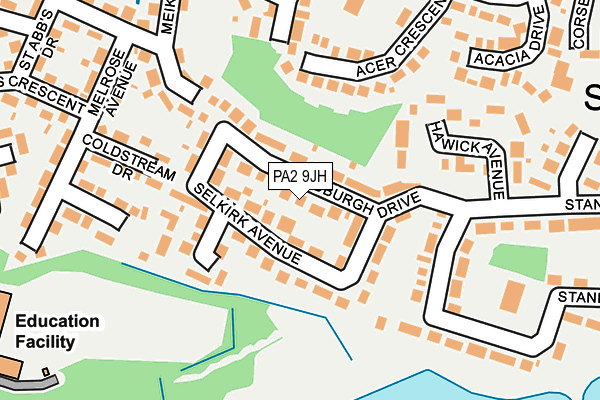 PA2 9JH map - OS OpenMap – Local (Ordnance Survey)