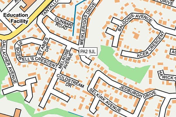 PA2 9JL map - OS OpenMap – Local (Ordnance Survey)