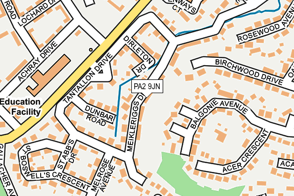 PA2 9JN map - OS OpenMap – Local (Ordnance Survey)