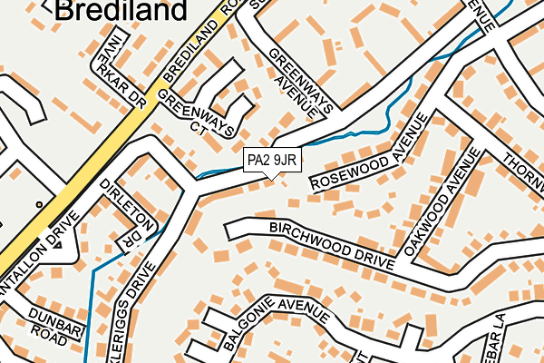 PA2 9JR map - OS OpenMap – Local (Ordnance Survey)