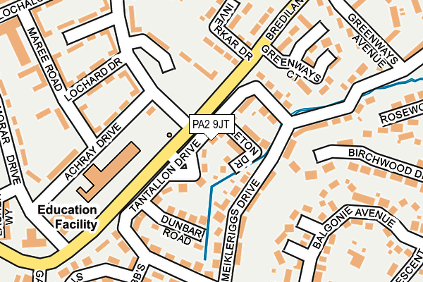 PA2 9JT map - OS OpenMap – Local (Ordnance Survey)
