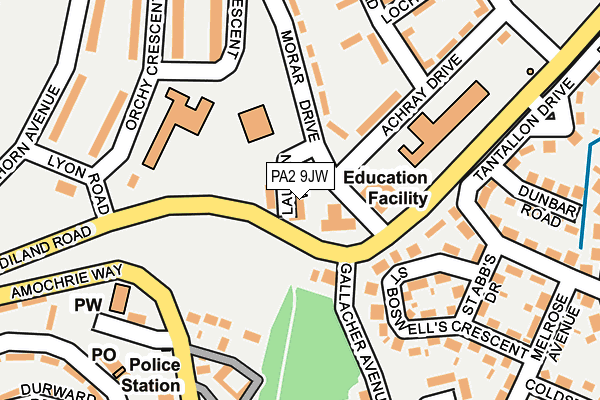 PA2 9JW map - OS OpenMap – Local (Ordnance Survey)