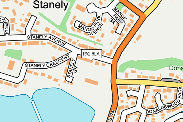 PA2 9LA map - OS OpenMap – Local (Ordnance Survey)
