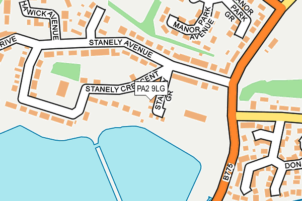 PA2 9LG map - OS OpenMap – Local (Ordnance Survey)