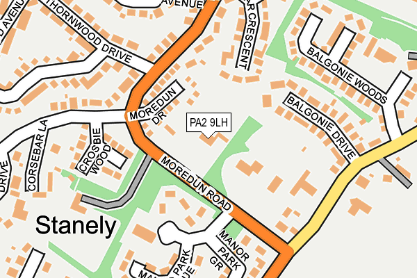 PA2 9LH map - OS OpenMap – Local (Ordnance Survey)