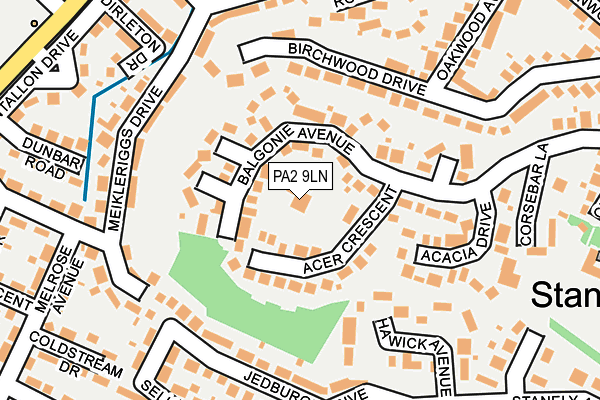 PA2 9LN map - OS OpenMap – Local (Ordnance Survey)