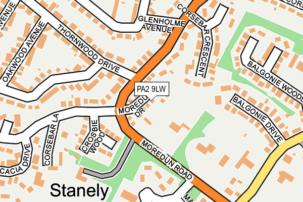 PA2 9LW map - OS OpenMap – Local (Ordnance Survey)