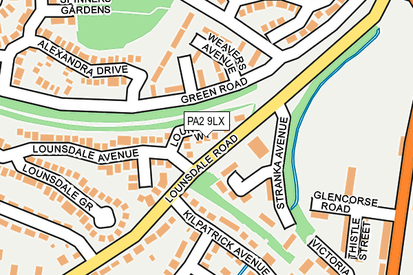 PA2 9LX map - OS OpenMap – Local (Ordnance Survey)