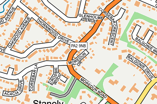 PA2 9NB map - OS OpenMap – Local (Ordnance Survey)