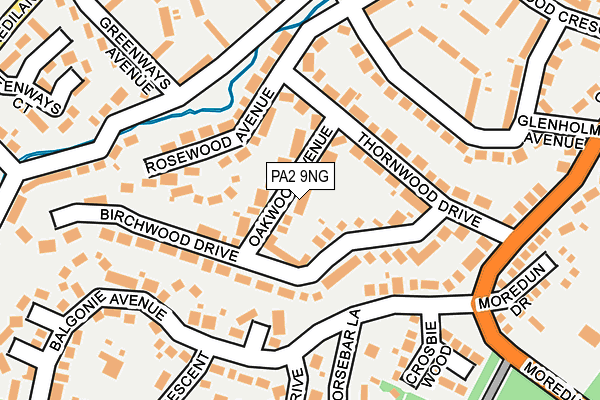 PA2 9NG map - OS OpenMap – Local (Ordnance Survey)