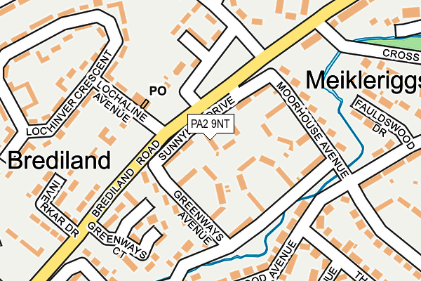 PA2 9NT map - OS OpenMap – Local (Ordnance Survey)