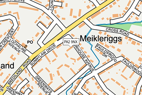 PA2 9NX map - OS OpenMap – Local (Ordnance Survey)
