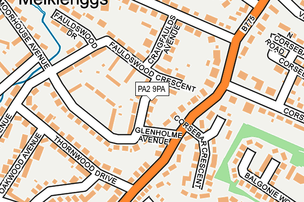 PA2 9PA map - OS OpenMap – Local (Ordnance Survey)