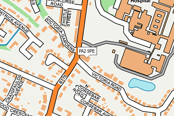 PA2 9PE map - OS OpenMap – Local (Ordnance Survey)