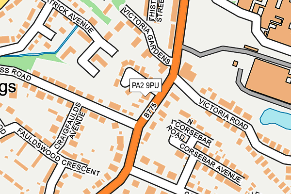 PA2 9PU map - OS OpenMap – Local (Ordnance Survey)