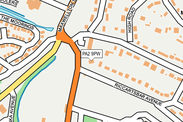 PA2 9PW map - OS OpenMap – Local (Ordnance Survey)