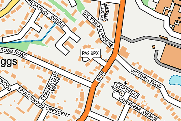 PA2 9PX map - OS OpenMap – Local (Ordnance Survey)