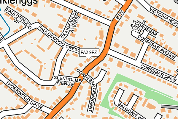 PA2 9PZ map - OS OpenMap – Local (Ordnance Survey)