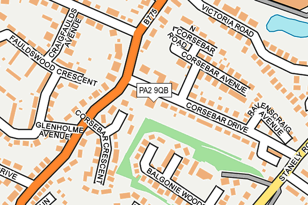 PA2 9QB map - OS OpenMap – Local (Ordnance Survey)