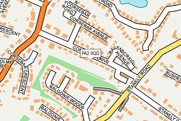 PA2 9QD map - OS OpenMap – Local (Ordnance Survey)