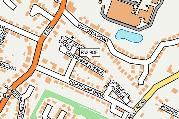PA2 9QE map - OS OpenMap – Local (Ordnance Survey)