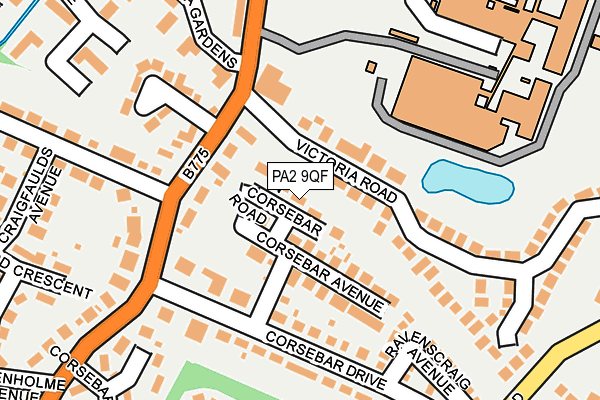 PA2 9QF map - OS OpenMap – Local (Ordnance Survey)