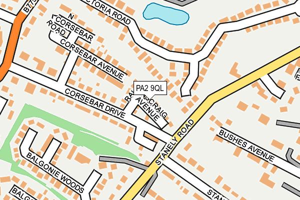 PA2 9QL map - OS OpenMap – Local (Ordnance Survey)