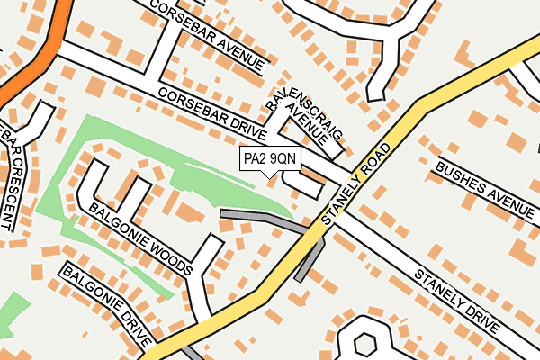 PA2 9QN map - OS OpenMap – Local (Ordnance Survey)