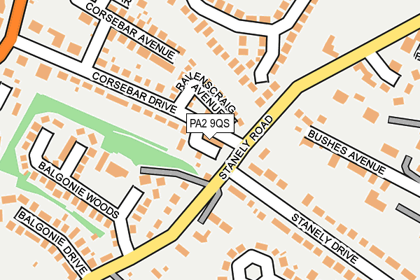 PA2 9QS map - OS OpenMap – Local (Ordnance Survey)