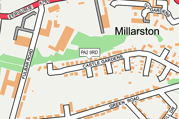 PA2 9RD map - OS OpenMap – Local (Ordnance Survey)