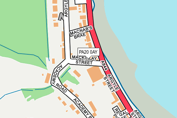 PA20 0AY map - OS OpenMap – Local (Ordnance Survey)