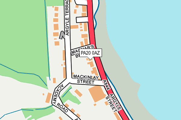 PA20 0AZ map - OS OpenMap – Local (Ordnance Survey)