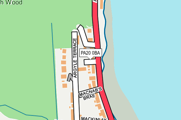 PA20 0BA map - OS OpenMap – Local (Ordnance Survey)