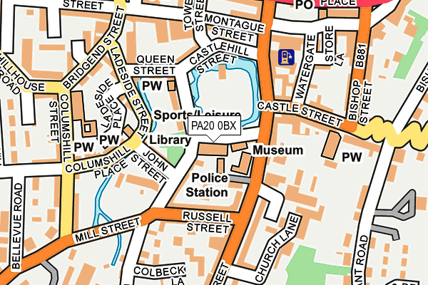 PA20 0BX map - OS OpenMap – Local (Ordnance Survey)