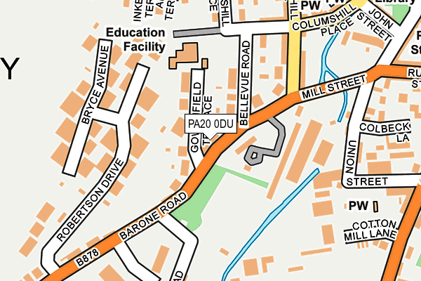 PA20 0DU map - OS OpenMap – Local (Ordnance Survey)