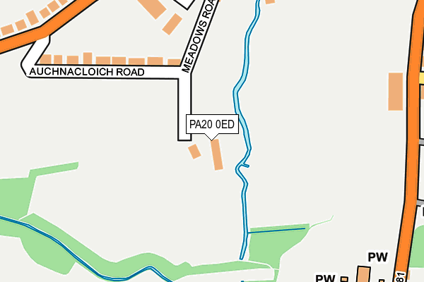 PA20 0ED map - OS OpenMap – Local (Ordnance Survey)