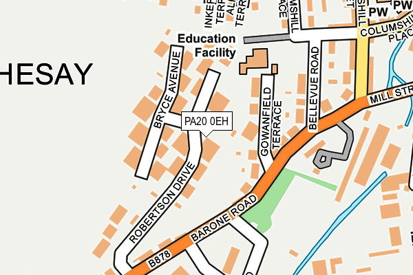 PA20 0EH map - OS OpenMap – Local (Ordnance Survey)