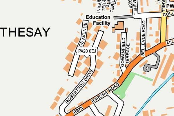 PA20 0EJ map - OS OpenMap – Local (Ordnance Survey)