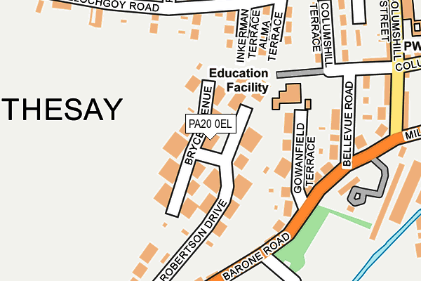 PA20 0EL map - OS OpenMap – Local (Ordnance Survey)