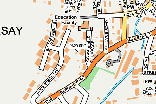 PA20 0EQ map - OS OpenMap – Local (Ordnance Survey)