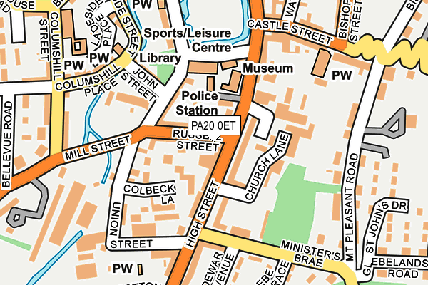 PA20 0ET map - OS OpenMap – Local (Ordnance Survey)
