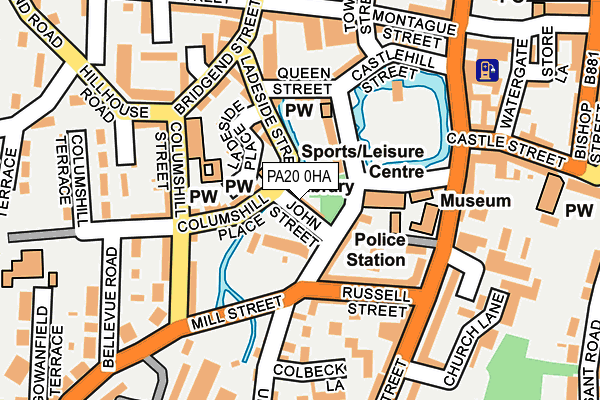 PA20 0HA map - OS OpenMap – Local (Ordnance Survey)