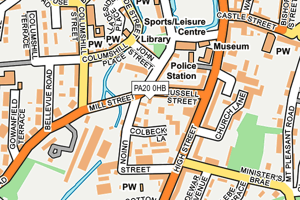 PA20 0HB map - OS OpenMap – Local (Ordnance Survey)