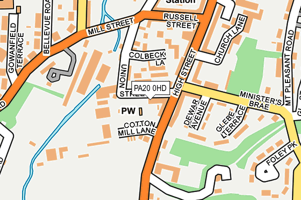 PA20 0HD map - OS OpenMap – Local (Ordnance Survey)