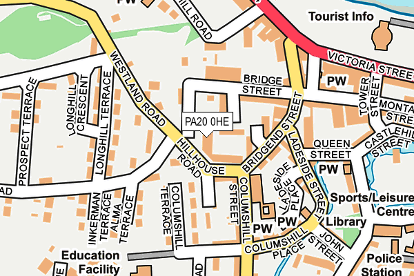 PA20 0HE map - OS OpenMap – Local (Ordnance Survey)