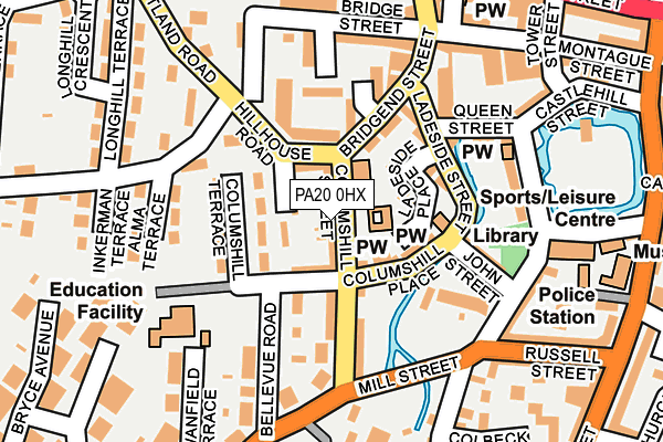 PA20 0HX map - OS OpenMap – Local (Ordnance Survey)