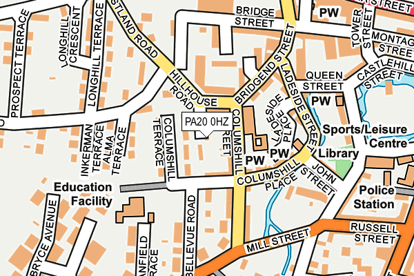 PA20 0HZ map - OS OpenMap – Local (Ordnance Survey)