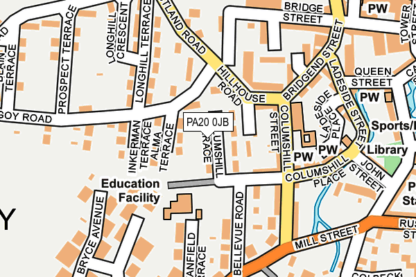 PA20 0JB map - OS OpenMap – Local (Ordnance Survey)