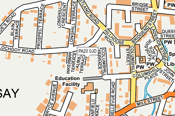 PA20 0JD map - OS OpenMap – Local (Ordnance Survey)