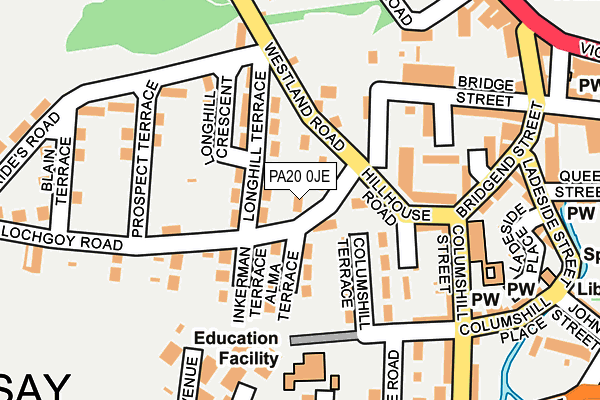 PA20 0JE map - OS OpenMap – Local (Ordnance Survey)